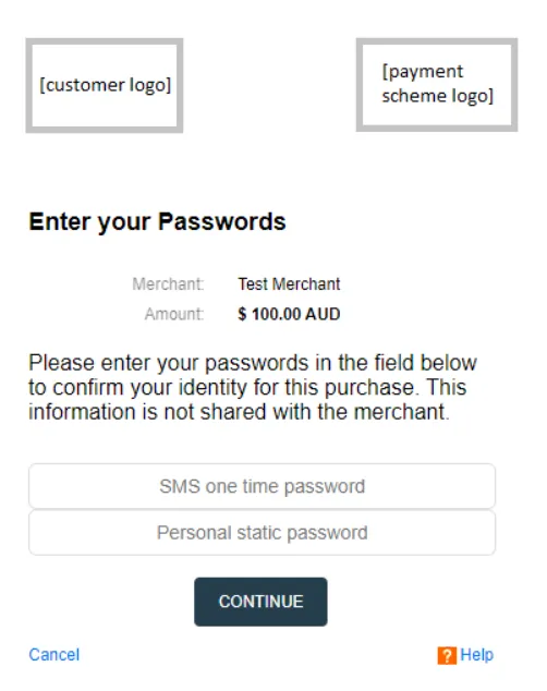 authentication landing page