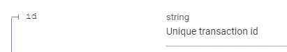 Unique ID transaction